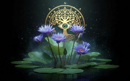 BLUE LOTUS FLOWER ( Nymphaea Caerulea )